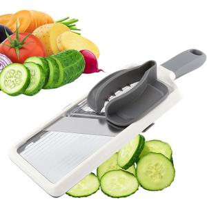 Multi Handheld Mandoline Slicer with Adjustable Stainless Steel Blade - Vegetable Grater Cucumber Slicer - Cheese Grater