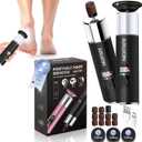 Electric Foot Callus Remover,Rechargeable Electric Callus Remover for FeetVariable 3-Speed & LED LightRemoves 99.92% of Calluses Portable Foot File Pedicure Kits with 30 Grit Pads-Black