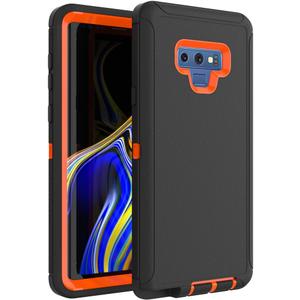 Case for Galaxy Note 9, Heavy-Duty Tough Rugged Shockproof Drop Protective Cover Cases for Samsung Galaxy Note 9, Black+Orange
