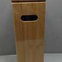 GOBAM Bamboo Toilet Paper Storage - Fits 3 Mega Toilet Paper, Bathroom Organizer, Toilet Paper Holder Stand, Bamboo Bathroom Accessories - Natural, 5.9 x 5.9 x 16.1 inches