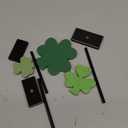Panelee 3 Pcs St. Patrick's Day Tiered Tray Tabletop Decor Tall Standing Rustic Clover Block Set Farmhouse Green Shamrock Clover Home Decor Wooden Sign for Party Festival Celebration