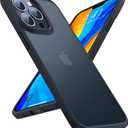 TORRAS Tough Shockproof for iPhone 13 Pro Case, [Military-Grade Drop Tested] Ultra-Durable Matte Hard PC Back with Soft Silicone Edge Slim Protective for iPhone 13 Pro Phone Case,Translucent Black