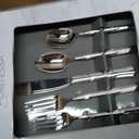 FORTESSA Royal Pacific 18/10 Stainless Steel Flatware, 20 Piece Place Setting With Table Knife, Forks and Spoons (Service For 4), Dishwasher Safe, Polished