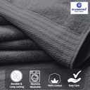 GLAMBURG Ultra Soft 8-Piece Towel Set - 100% Pure Ringspun Cotton, Contains 2 Oversized Bath Towels 27x54, Hand 16x28, 4 Wash Cloths 13x13 Ideal for Everyday use, Hotel & Spa -Charcoal Grey
