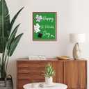2 x LARTSFRO St Patricks Day Decorations Wall Art Prints, Green Lucky and Blessed Poster for Room Aesthetic Prints for Nursery Baby Kids Living Room Bedroom, Spring Gifts 10x8 Inch Set of 4 Unframed