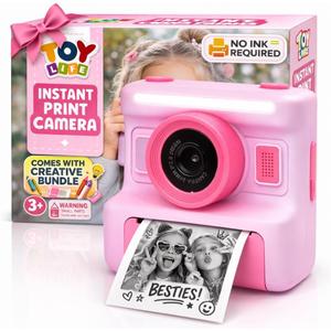 Instant Print Camera for Kids,2.4 Inch Screen Kids Instant Cameras, Christmas Birthday Gifts for Girls Age 3-12, Portable Toddler Toy for 3 4 5 6 7 8 9 10 Year Old Girls Boys Pink