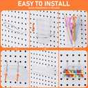 INCLY 30PCS Peg Board Organizer Accessories Kit, Pegboard Hooks Assortment with Bins, Cups, Wire Baskets and Paper Towel Holder for 1/8 and 1/4 Pegboard Garage Workbench Craft Room Organizing Tools