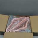 HOUSE DAY Premium Velvet Hangers 50 Pack Pink, Non-Slip Flocked Felt Hangers, Sturdy Clothes Hanger Heavy Duty Coat Hanger, Durable Slim for Closet Space Saving (Light Pink/ Silver)