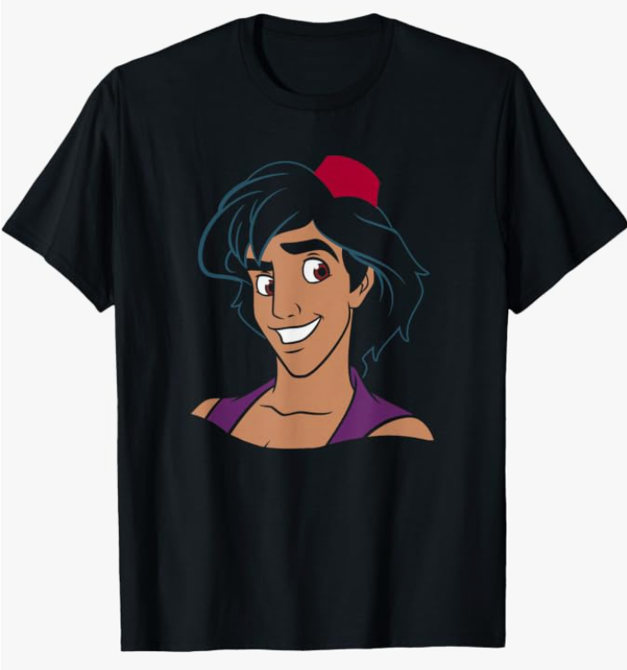 Disney Aladdin Big Smile Portrait T-Shirt, M