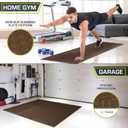 ProsourceFit Exercise Puzzle Mat -inch, EVA Interlocking Foam Floor Tiles for Home Gym, Workout Equipment, Kids Play Areas, Brown, 24 Sq Ft - 6 Tiles