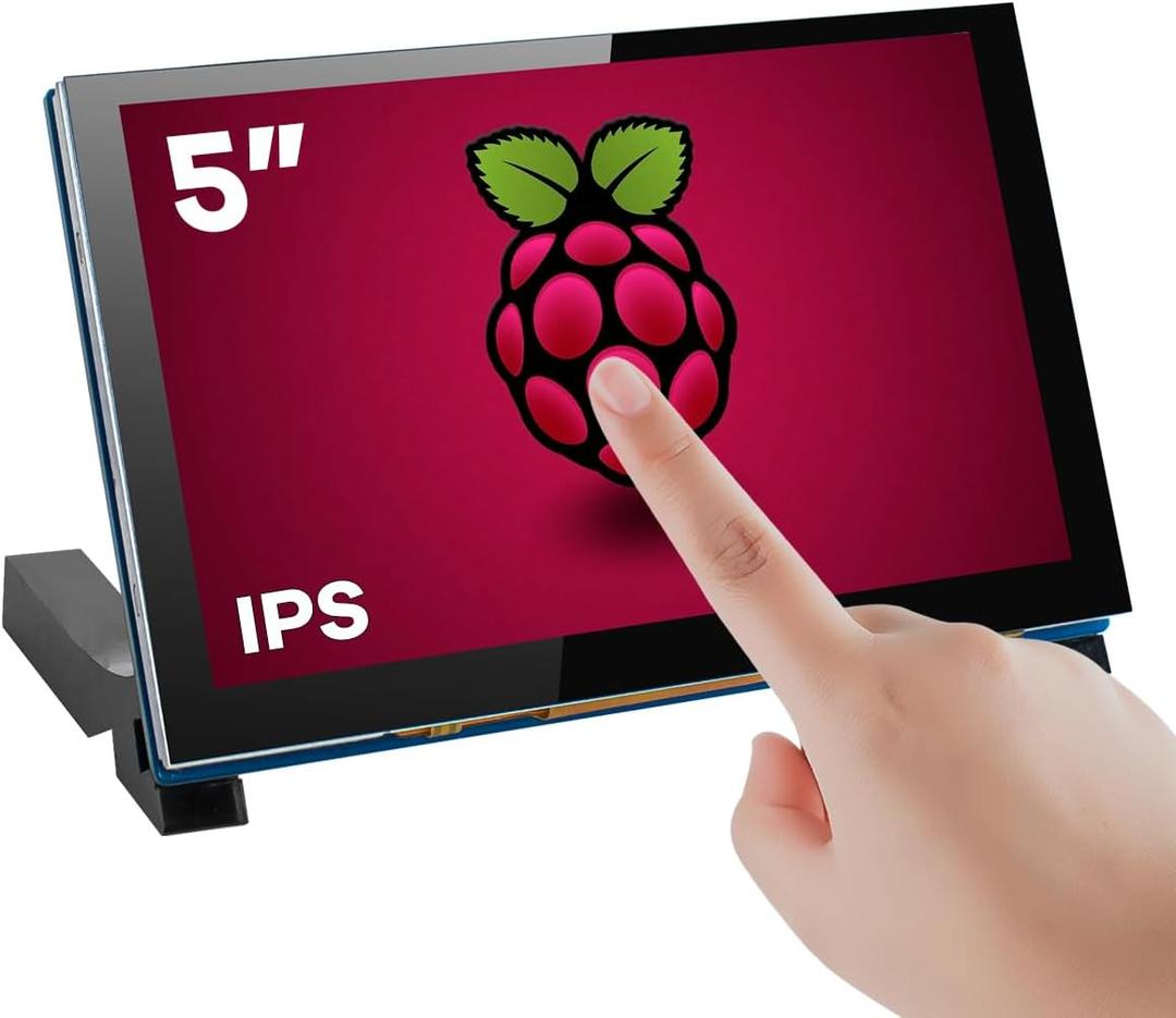 Hosyond 5 Inch Touchscreen IPS MIPI DSI Display Compatible with Raspberry Pi 5/4/3, 800x480 Pixel Capacitive Screen Driver-Free Interface