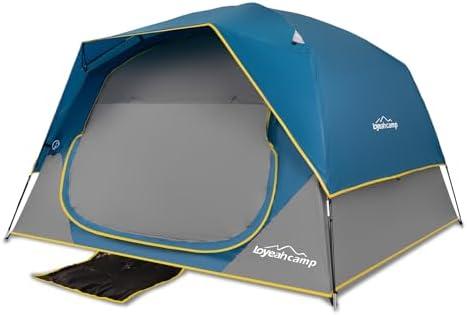 LOYEAHCAMP Tents 4 Person Camping Tent, Easy Setup Waterproof Family Tents for Camping, Portable Dome Tent for Outdoor Camping with Rainfly, Carry Bag