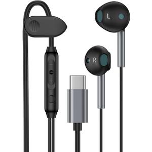 for Samsung Wired Earbuds USB C for Galaxy A36 5G/A17/A56/A26/A16 5G/S25 Edge Ultra/S24 FE/S23/S22,Z Flip 7/Fold 7,Type C Wired Headphones with Microphone Earphones for iPhone 17 16,Pixel 10,One Plus
