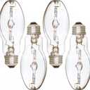 Ciata High Pressure Sodium Lights, High-Intensity Discharge Lamps, 100 Watts, 65 CRI, 4000K, 9500 Lumens, E26 Base, ED17 Shape, Metal Halide Lamps for Commercial and Retail Applications - 4 Pack