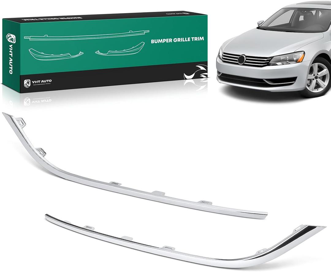 YHTAUTO Front Driver and Passenger Side Bumper Cover Molding for Volkswagen