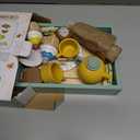 Wooden Tea Sets for Little Girls Play Food Cake Toys Toddlers 3-5 Kitchen Accessories Pretend Play Princess Playset for 3 4 5 6 Year Old Girl Boy Party Birthday Gift