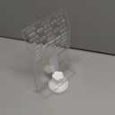 J-star Medium Reptile Basking Platform, Aquarium Turtles Turtle Basking Platform, Turtle Tank Accessories Floating Turtle Habitat Dock (Small, Clear)