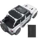 Jeep Wrangler JLU 4-Door (2018–2026) Mesh Sun Shade Top – Full Coverage, US Flag