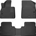 Husky Liners Weatherbeater Floor Mats | Fits 2020-2024 Hyundai Palisade | Front & 2nd Row, 3-pc Black - 95711