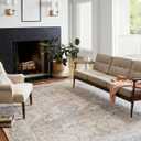 Loloi Chris Loves Julia Jules Collection JUL-07 Natural/Ocean 7'-6'' x 9'-6'', .13" Pile Height, Area Rug