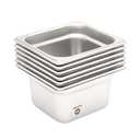 BIEAMA 6 Pack Hotel Pans, 1/6 Size 4" Deep, NSF, Commercial Stainless Steel Pan, Steam Table Pan, Catering Food Pans