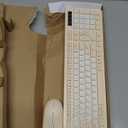 Silent Wireless Keyboard and Mouse Combo, Full-Sized Wireless Keyboard and Adjustable DPI Mouse, 2.4GHz USB Receiver, Keyboard and Mouse for PC, Windows, MAC, Desktop, Laptop(Latte-Color B)