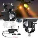 Windance 2pcs 24W Auxiliary LED Driving Spotlight Foglight Work Lights High Low Beam White Yellow DRL Super Bright for Motorcycle Scooter ATV UTV Tractor Truck Boat (Orange)