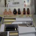 Shark Glam Ceramic & Powerful Air Styling & Drying System, with Silki Straightener & Shark Glossi Air Glosser, for Drying, Curling, Straightening & Glossing, Gold, HD6051S (Straight & Wavy Hair)