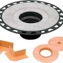 Schluter Kerdi-Drain ABS Flange Shower Drain Kit with Seamless Bonding Integration - Ideal for New and Renovation Projects - 2" Outlet - KD2FLKABS