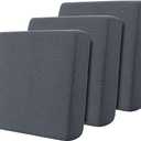 Hokway Stretch Couch Cushion Covers, 3 Piece Individual Sofa Cushion SlipcoversJacquard Sofa Seat Slipcover Set, Non-Slip Protector for Cushion (Grey,Small-3PC)