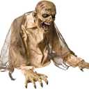 Morris Costumes Animated Zombie Halloween Prop Decoration with Fog