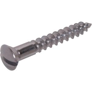 Hillman 1181 Brass Chrome Plated Oval Head Slotted Wood Screw 5 x 3/4 in. 45-Pack