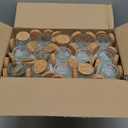 Mini Yogurt Jars 7 oz, 30 Pack Glass Jars with Cork Lids, Candle Containers with Label Tags and String for Wedding favors, Candy, Bath Salts, Spices, Pudding