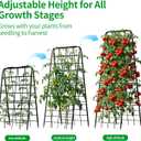 Heavy Duty Trellis for Climbing Plants, 59"x19.68" Adjustable Height Steel Cucumber Trellis, Powder Coated Metal Garden Trellis for Raised Beds,Tomatoes, Cucumbers & Outdoor Vines, 59"x19.68" - 1 Pc