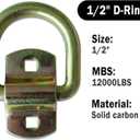 ANLULOAD (10Pack) 1/2" Heavy Duty Weld-On Forged D Ring, D-Ring Trailer Tie Down Anchor,12,000 Lbs