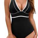 Blooming Jelly Women Tummy Control Swimsuits One Piece Modest Bathing Suit Lace Up Slimming Swim Suits 2025
 L