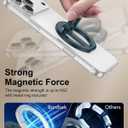 Mag Safe Phone Grip for iPhone 17 Pro Max Apple MagSafe Kickstand, Magnetic Finger Ring Holder,Foldable Magnetic Grip Metal Loop Stand MagSafe Car Mount,iPhone 17e/Air/17Pro/16e/16 Pro Max/15/14/13/12