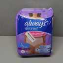 Always Discreet Adult Diapers for Women, Incontinence Underwear, Postpartum Essentials, Disposable Briefs, Max Absorbency, Bladder Leak Protection, Large, 17ct