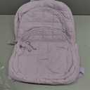 BAGSMART College Laptop Backpack, Travel Backpack for Women, Quilted Casual Daypack, Water-Resistant Bookbag for 15.6 Inch Laptop, Lavender