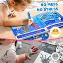 JoyCat Ocean Water Coloring Book for Toddlers 3-5, Reusable No-Mess Water Painting Book with Water Pen, 13 Activity Pages, Travel Toy Gift for Boys & Girls