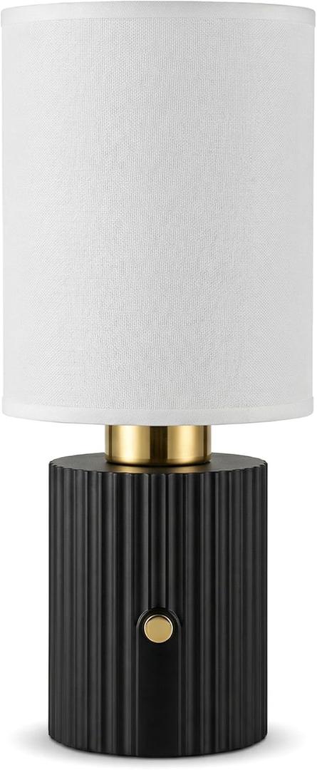 Modern Cordless Table Lamp - Rechargeable Battery Operated Desk Lamp with Dimmable Touch Control, Small Bedside Lamps for Bedroom, Living Room, Nightstand & Nursery Decor