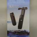 JISULIFE Handheld Mini Fan, 3 IN 1 USB Rechargeable Portable Fan [12-19 Working Hours] with Power Bank, Flashlight, Pocket Design for Travel/Summer/Concerts/Lash, Gifts for Women (Black)