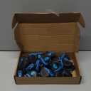 Xuhal 30 Pcs Mini Measuring Tape Keychains Small Measuring Tape Bulk Set 3ft Retractable Measurement with Pause Buttons for Engineer Crafter, Autowind and Lock (Blue)