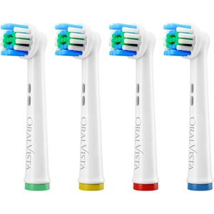 Compatible with Braun Oral B Replacement Heads, 4 Pack Oral B Refill Brush Heads, Braun Replacement Heads for Sensitive Gums and Deep Cleaning