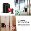 Barydat 16.4 ft Magnetic Retractable Wall Mount Barrier, Crowd Control Safety Belt with ABS Case for Grocery Retail Store Stadium(Authorized Access Only,Black,2 Pcs)