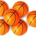 24 Pack | 2.5" inch Basketball Stress Ball, Mini Foam Squeeze Sports Ball Toy - Pressure Relieving Health Balls, School, Classroom, Party Favors (2.5" Inches) (Orange)
