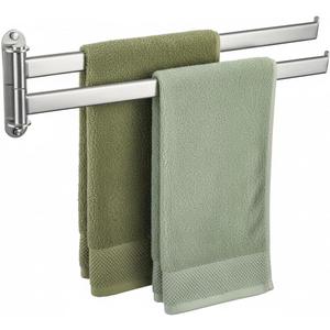 KES 19.5-Inch Bathroom Towel Rack, Swivel Towel Rack 2-Arm, Swing Out Double Towel Bar Wall Mounted, SUS304 Stainless Steel Brushed Finish, A2104S2L50-2
