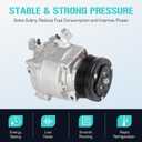 AC Compressor with A/C Clutch Fit for Chevrolet Sonic 1.8L 2013 2014 2015 2016 2017 2018, Only for manual temp control, 16003818-103 16003818-104