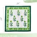 Hand Block Cloth Napkins Set of 6  Elegant Cotton Napkins for Dinner, Weddings, Reusable Everyday Use  Decorative Floral Napkins Everyday for Kitchen & Home Decor (6, Green, 20X20 Inches)