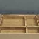 Kootek 8 Pcs Bamboo Drawer Organizer Utensil Tray Kitchen Storage Box 4-Size Versatile Dividers Cutlery Holders Bins Containers for Flatware Kitchen Utensils